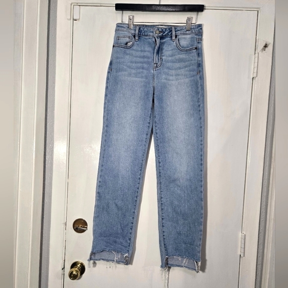 Hidden Los Angeles Jeans Step Hem Straight - Light Wash Sz 26 - Picture 4 of 10